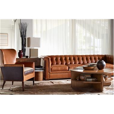 Room Scene: HC 123 Kent Made To Measure Sectional with HC6409-55 Samuel Wing Chair.