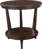 Rye Round Side Table-Mahogany