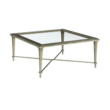 Bristol Square Cocktail Table Silver Leaf