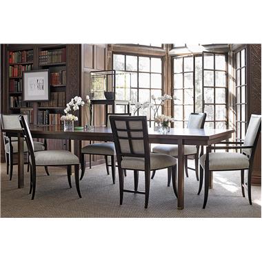 HC6240-10 Francois Dining Table, HC6412-01 Nicole Arm Chair, HC6412-02 Nicole Side Chair and HC3388-10 Atkins Vitrine Room Scene