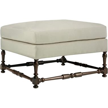 Maud Ottoman With Turned Stretchers