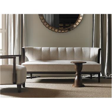 HC7615-72 Byron Settee, HC7623-22 Hollywood Chair, HC7685-70 Spool Side Table and HC9799-10 Soleil Mirror