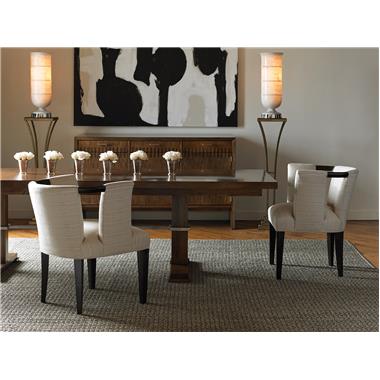 HC7911-23 Milton Chair, HC7940-70/HC7941-70 Rudyard Dining Table Top and Base; and HC8000-05 Laura Lamp
