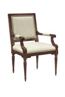 Louis Xvi Sq Back Arm Chair