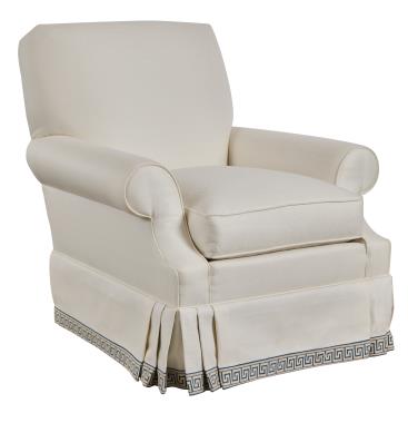Silhouettes Glider Chair With Serpentine Arm (Kick Pleat)