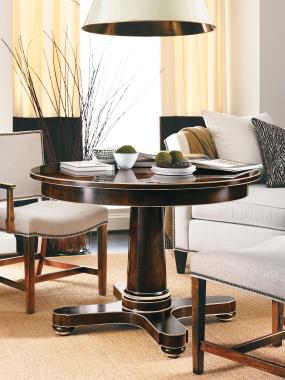 HC5744-70 Hudson 48-Inch Dining Table with Madigan Arm Chair Room Scene