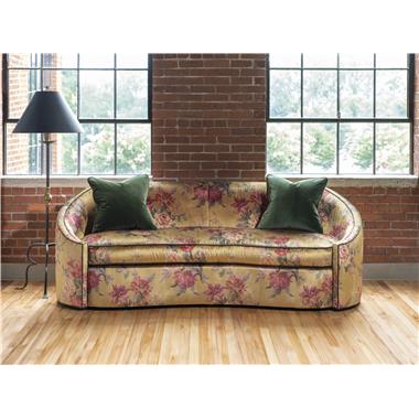 Room Scene: HC6701-90 Ariele Sofa shown in HC814-29-LIBERTY with HC2948-75 Optional welt and throw pillows shown in fabric HC457-04 with Self Welt.