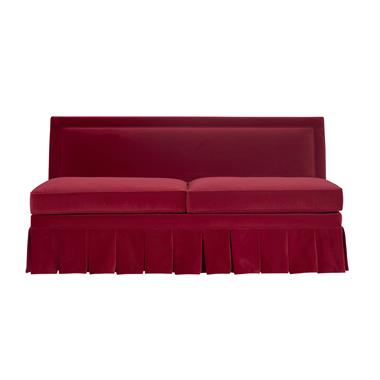 Emmeline Armless Loveseat - Kick Pleat Skirt Standard 
