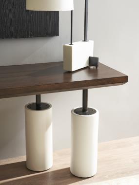 Room Scene: HC7385-10 Cadence Console Table shown in optional Java finish.