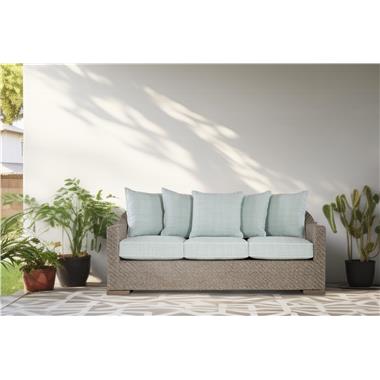 HCD8700-80 - Yara Sofa, 
Cushion Type: Welted, 
Fabric 1: HC409-72 Grade:70, 
Fabric 2: HC402-12 Grade:40, 
Fabric 2 - Placement: All Over Welt
Seat Cushion Fill: Dry-Tech Spring, 
Throw Pillow Fill: Dry-Tech Fiber, 
Finish- Greystone Weave