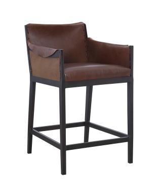 Gunnison Counter Stool - Brown Leather