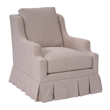 Harrison Lounge Chair - Kickpleat Skirt