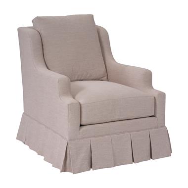 Harrison Swivel Chair - Kickpleat Skirt